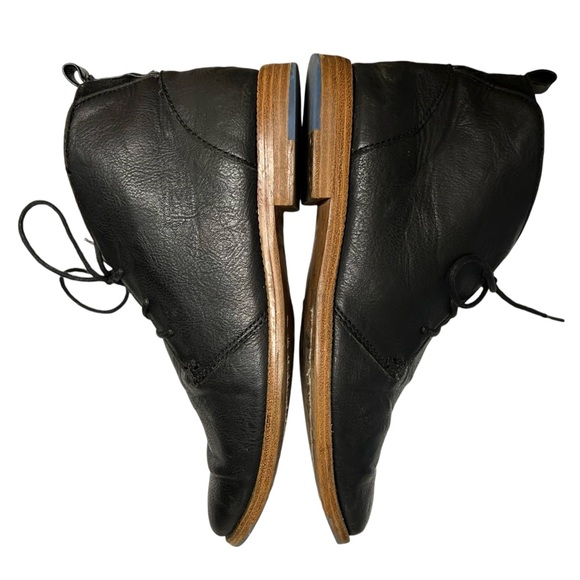 Topman Men’s Black Leather Lace Up Ankle Boots Size 41 - Picture 4 of 9